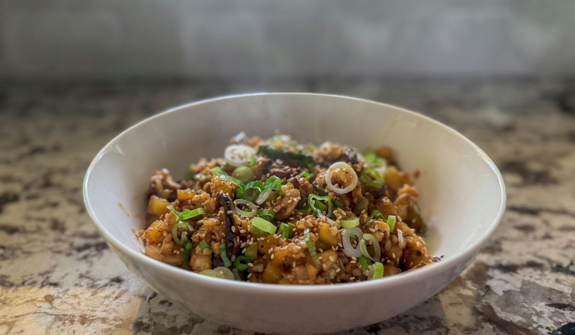 Paleo Vegan Stir Fried Cauliflower Rice