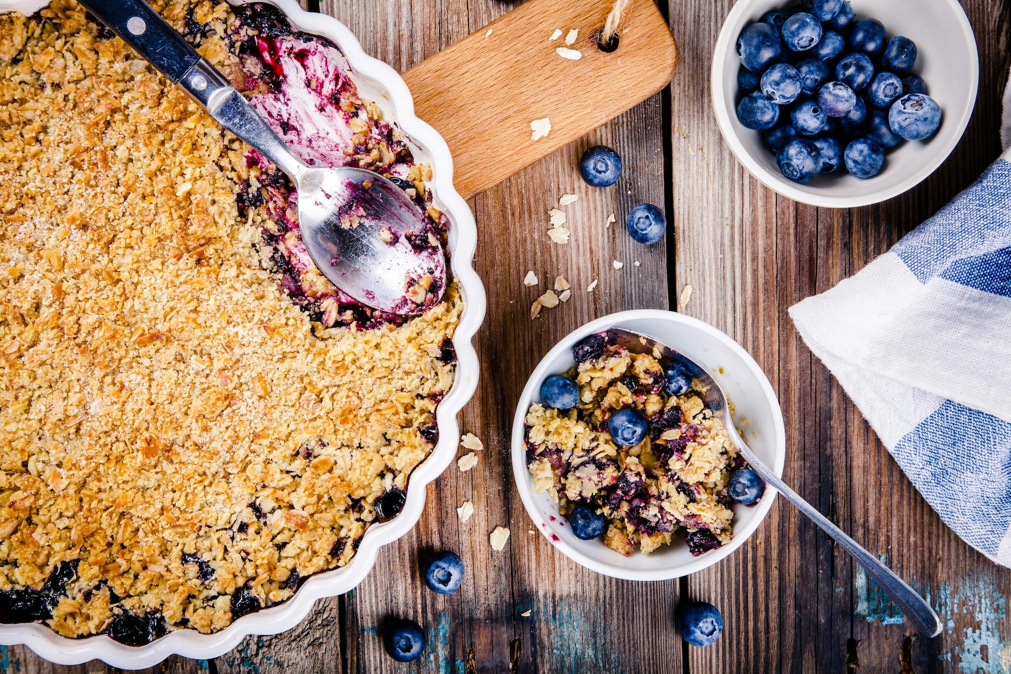 Paleo Vegan Blueberry Crumble