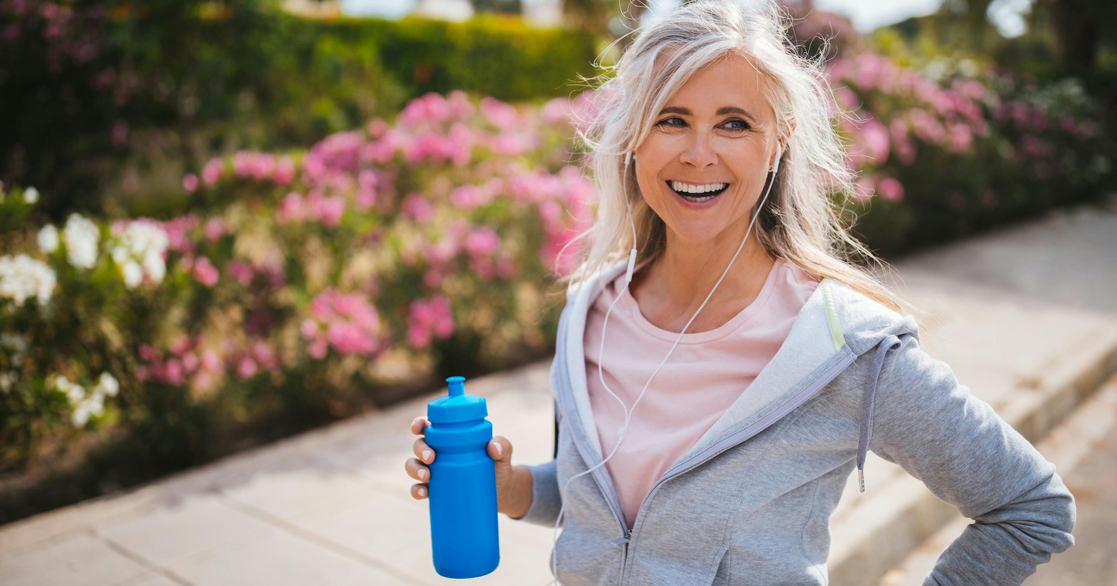 mature woman after a workout