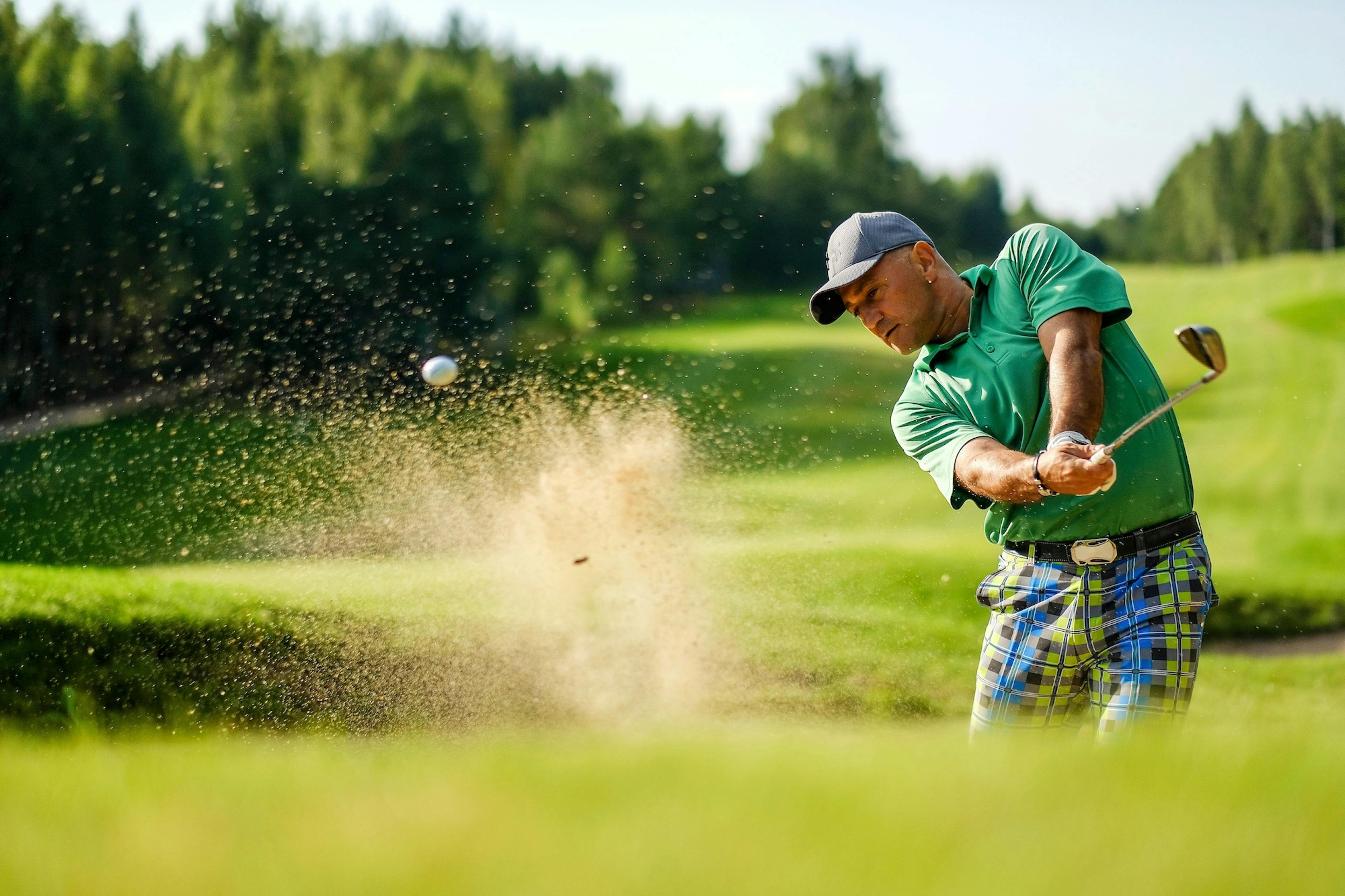 man playing golf
