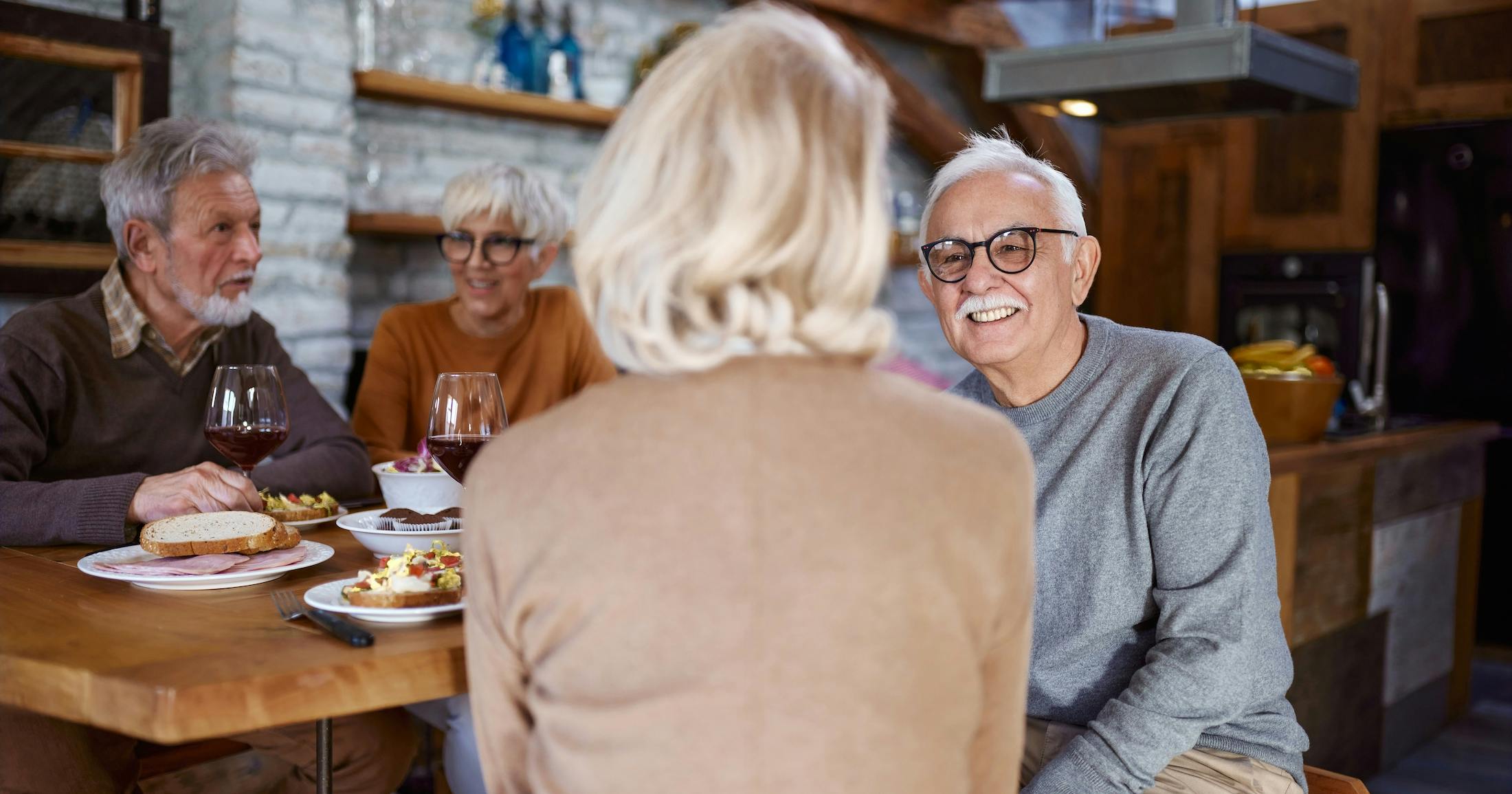 middle age man on a double date