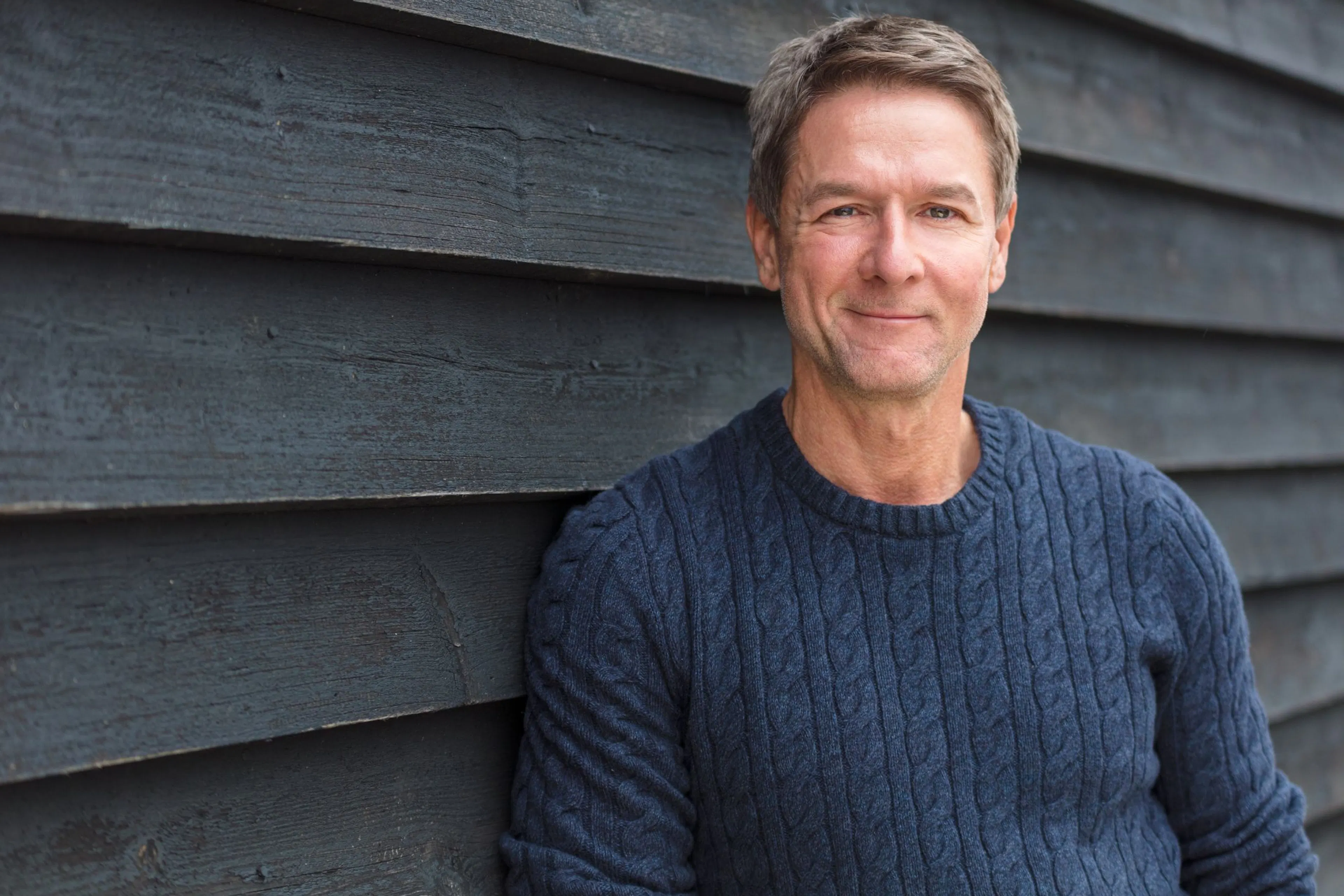 happy middle age man