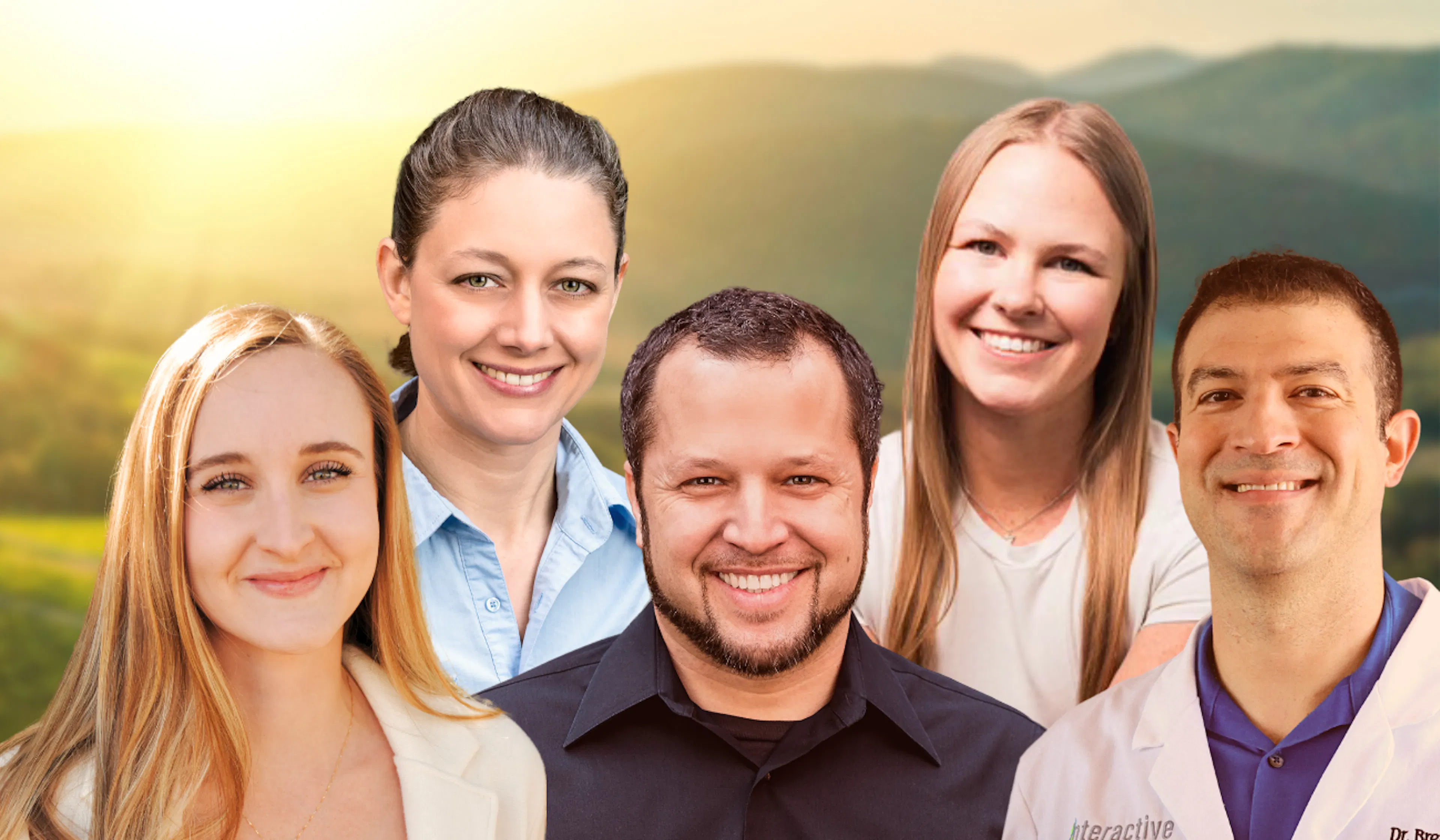 Our Doctors together at sunset in a photo