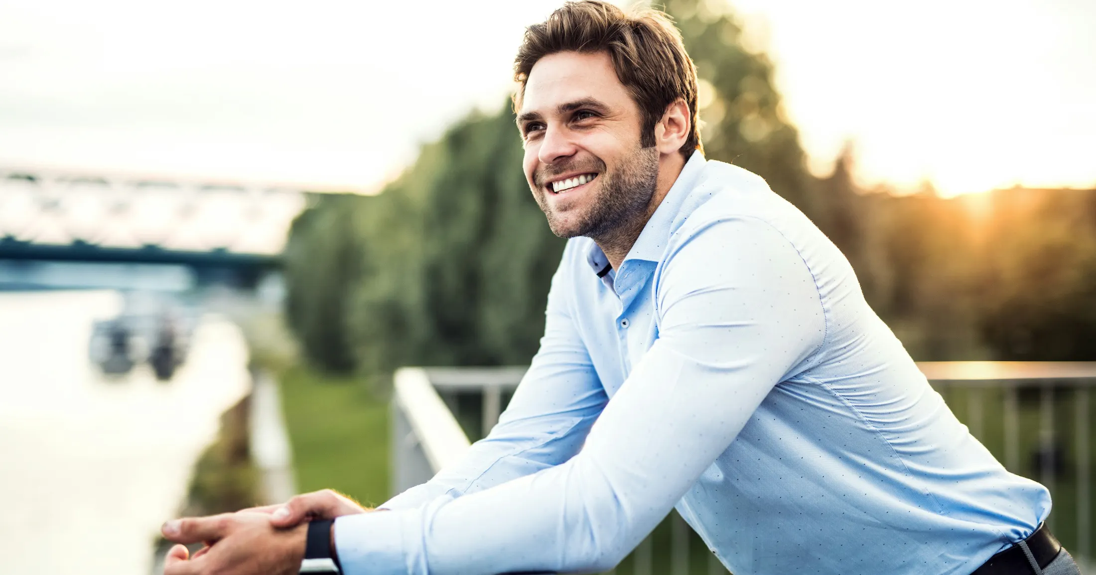 smiling middle age business man