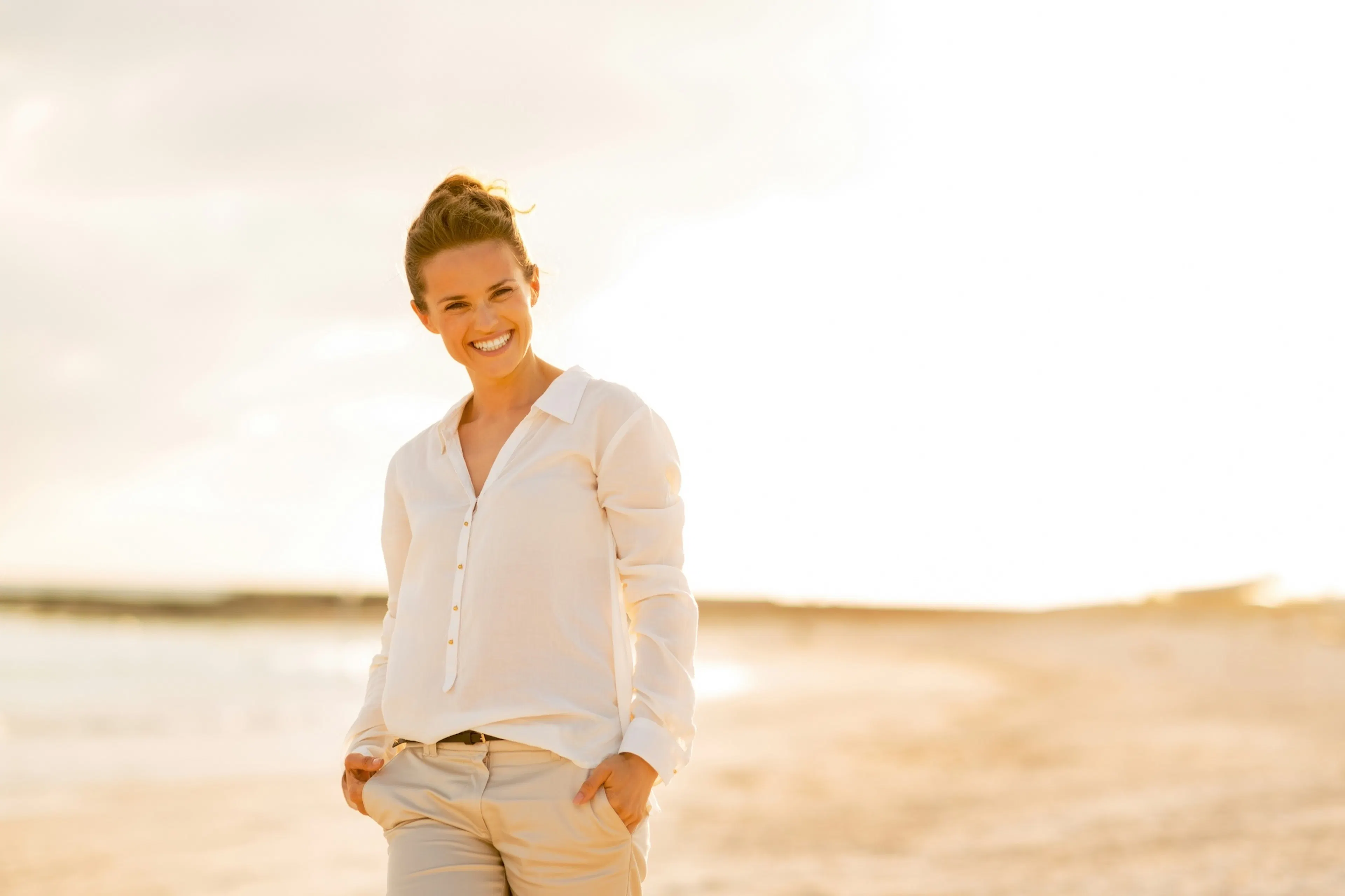 woman on the beach