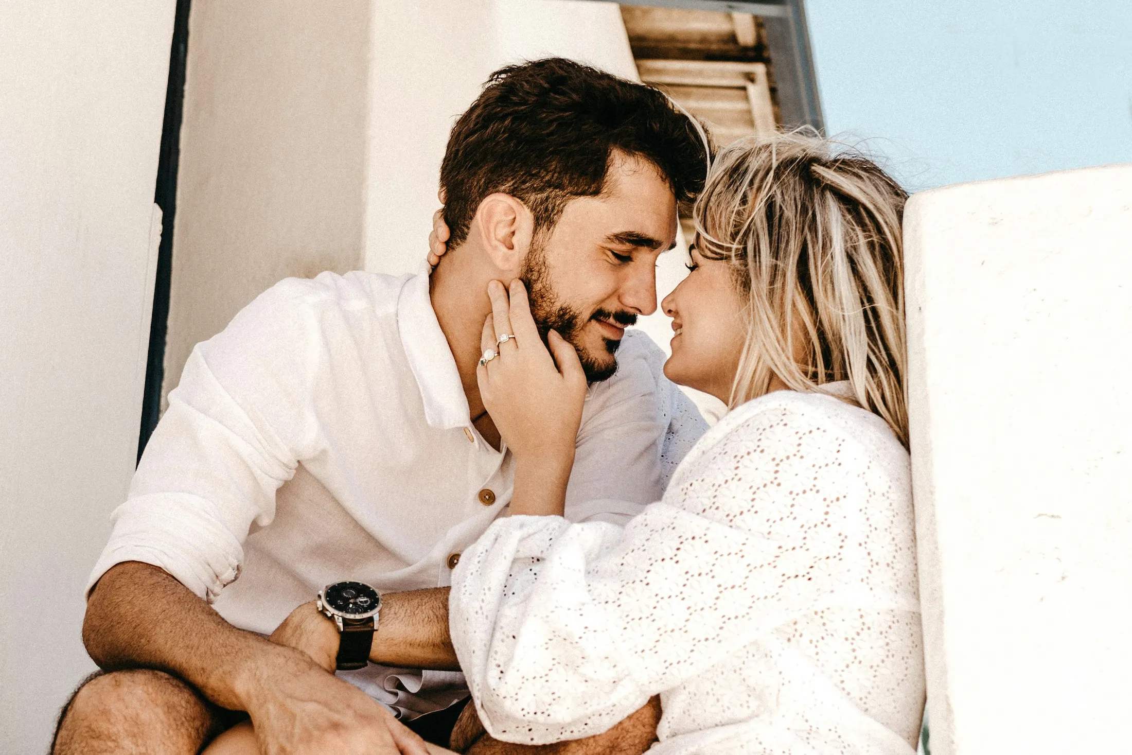 couple in love on vacation