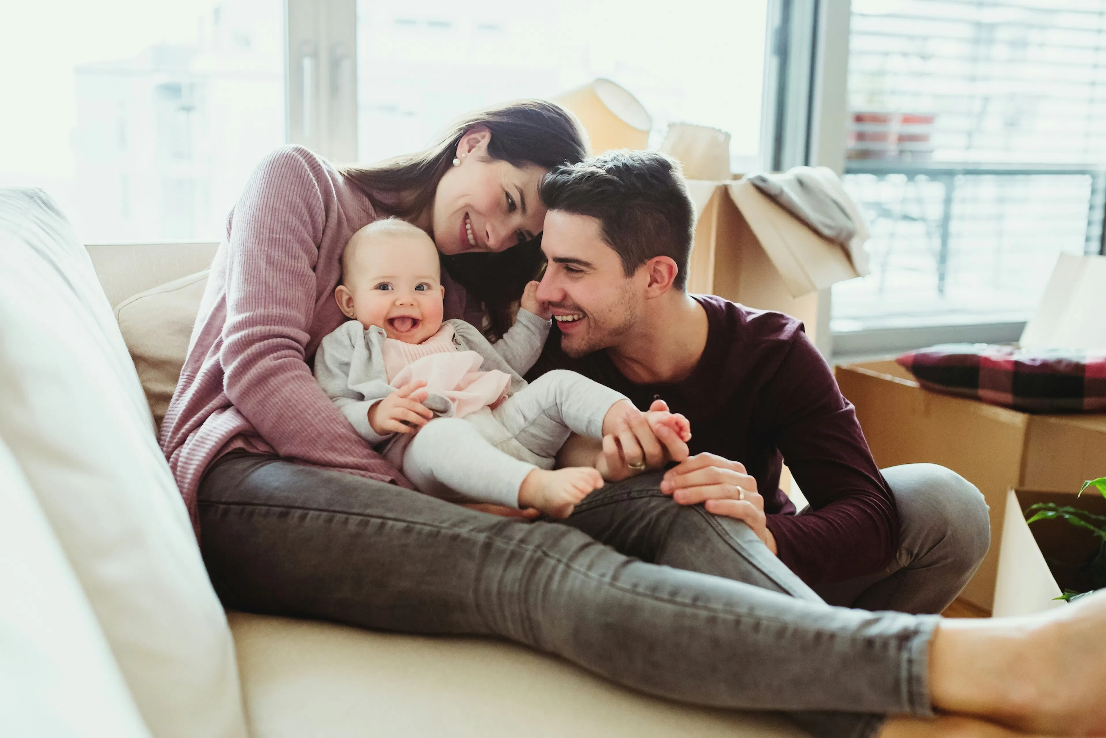 parents with a new baby