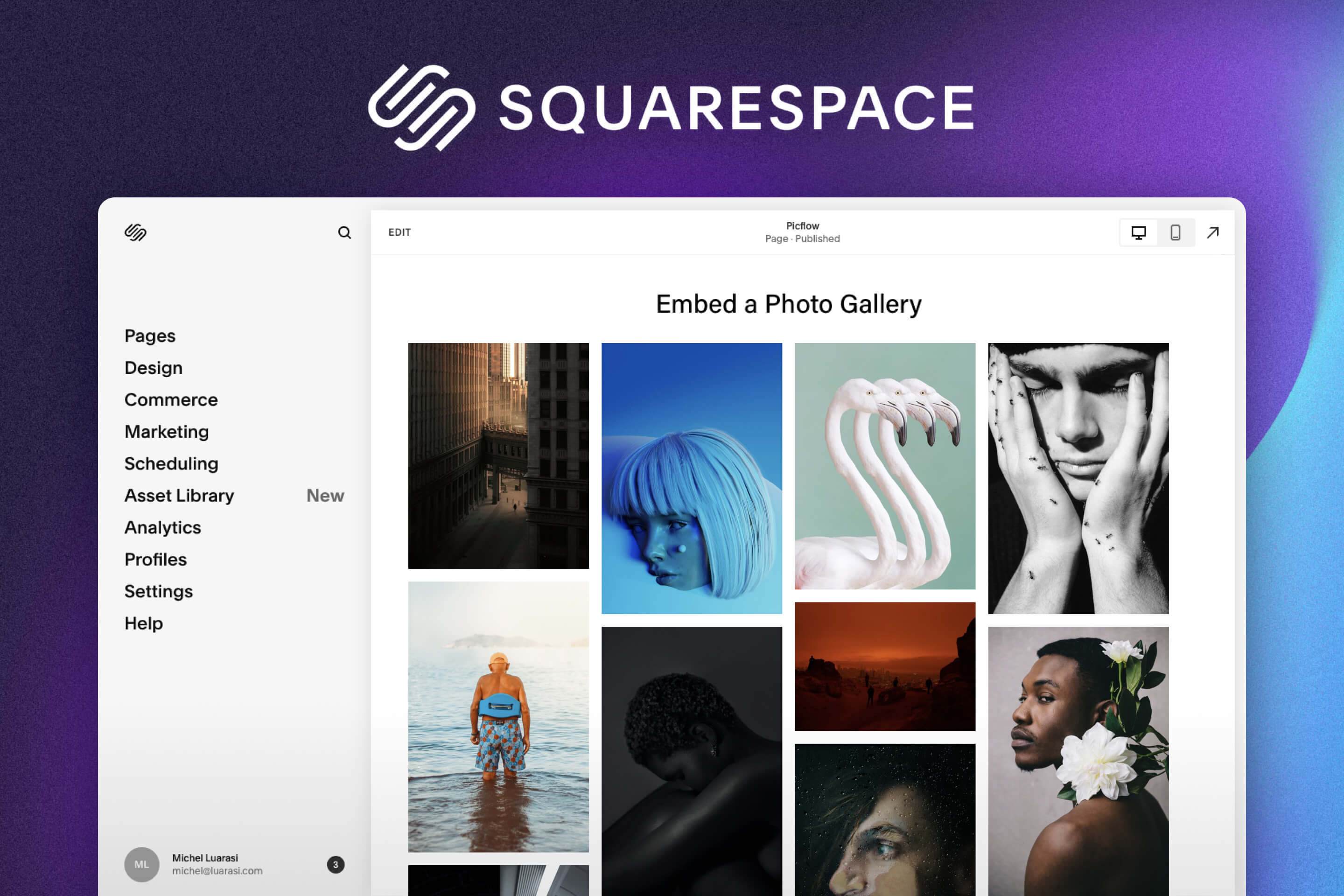 How To Embed A Photo Gallery On Squarespace?