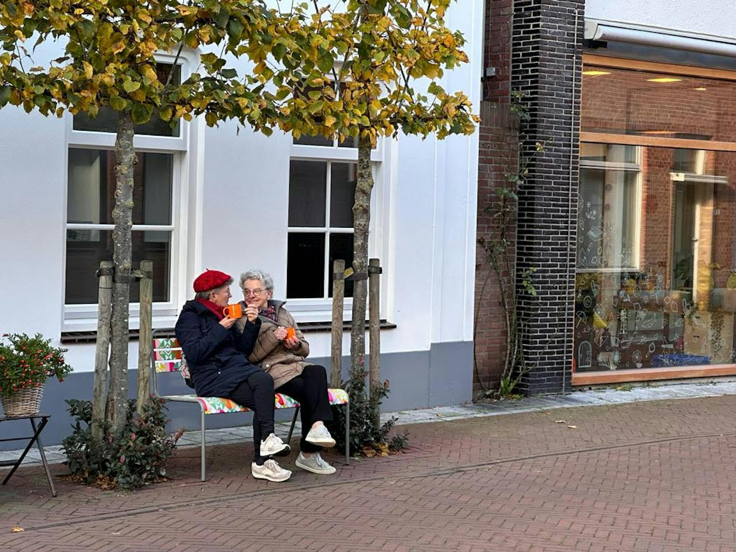 Metalen tuinbank Max met Grolse want print