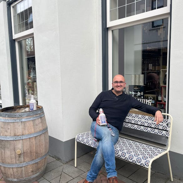 Metalen tuinbank Max met Grolse want print