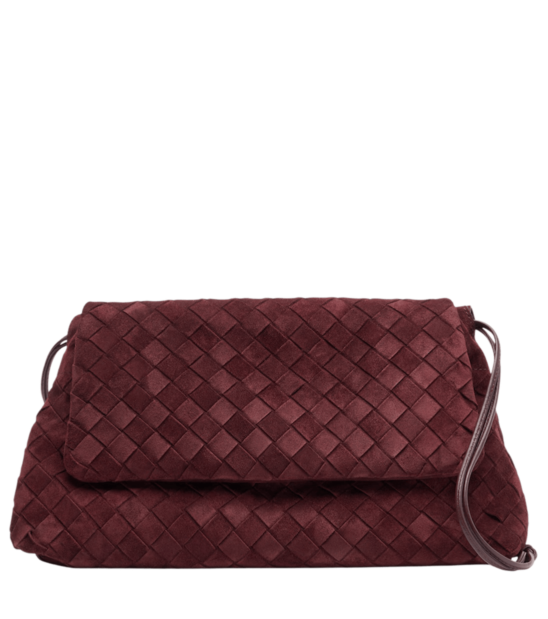 Giorno Intrecciato suede shoulder bag