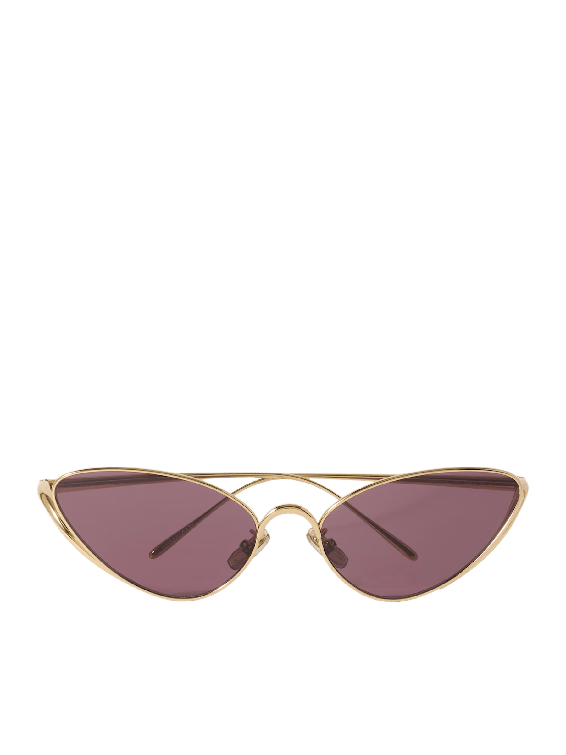 Cat-eye gold-tone sunglasses