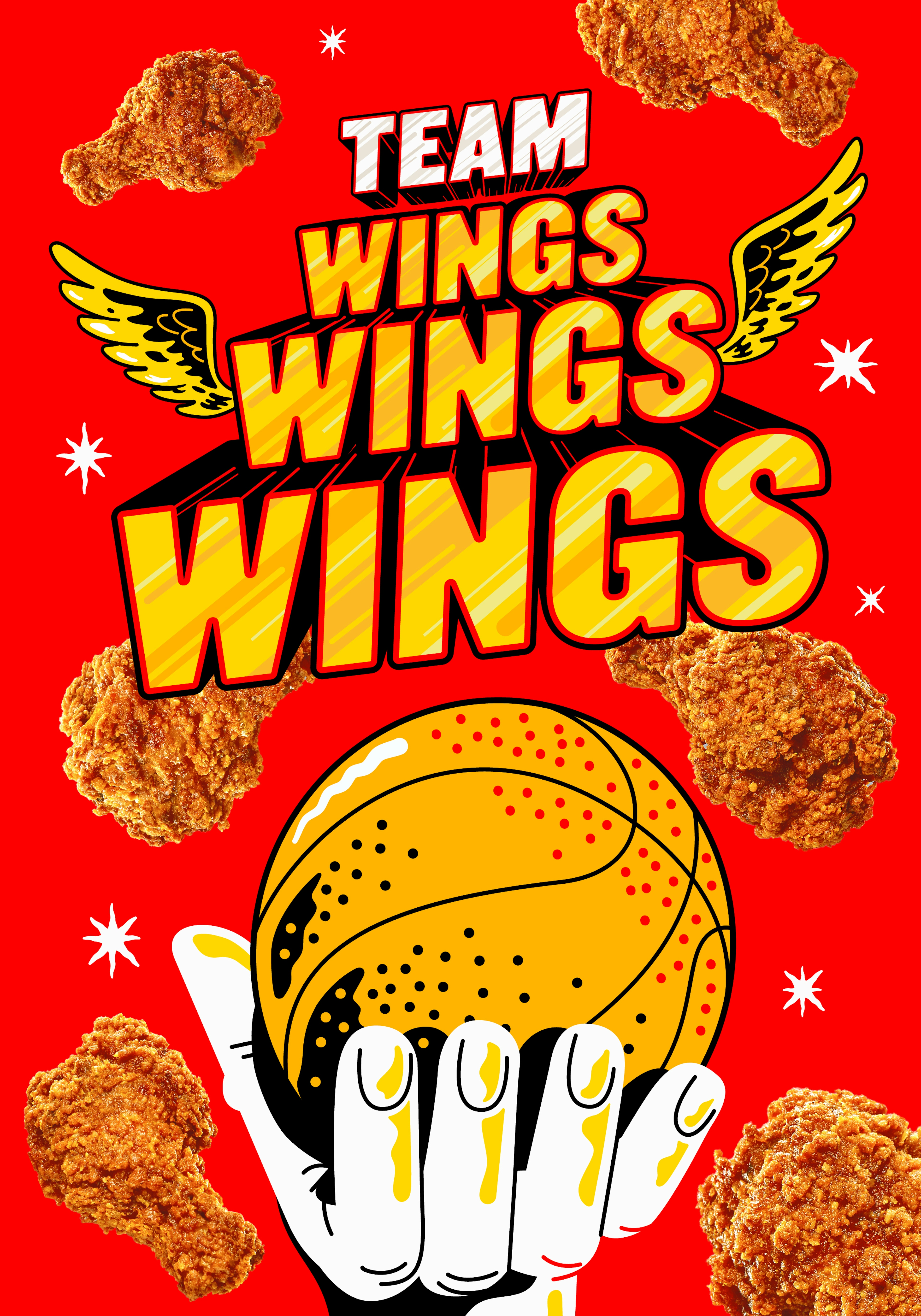 Poster Team Wings Wings Wings 