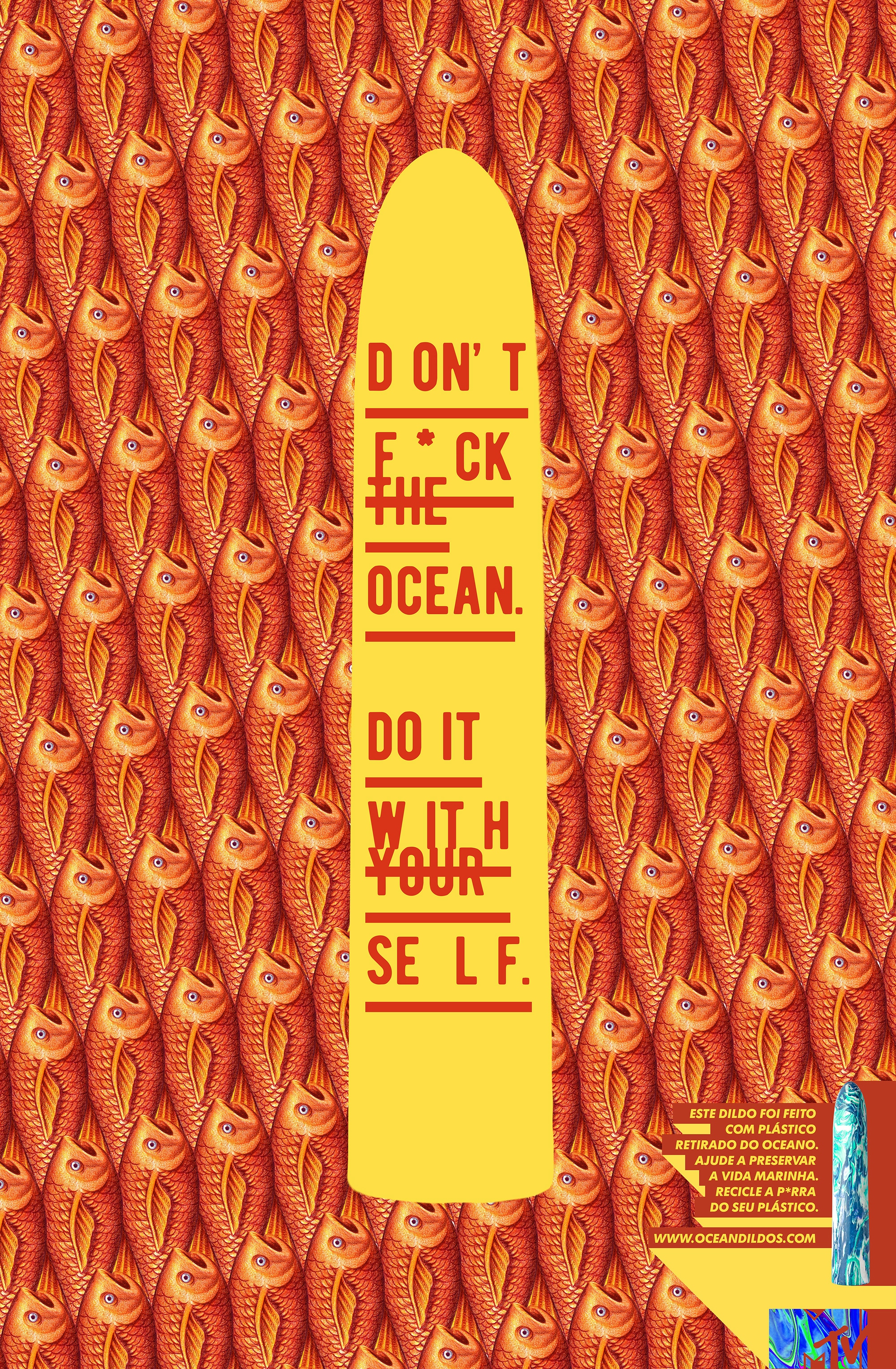 Poster "Don't fuck the ocean. Do it with your self"