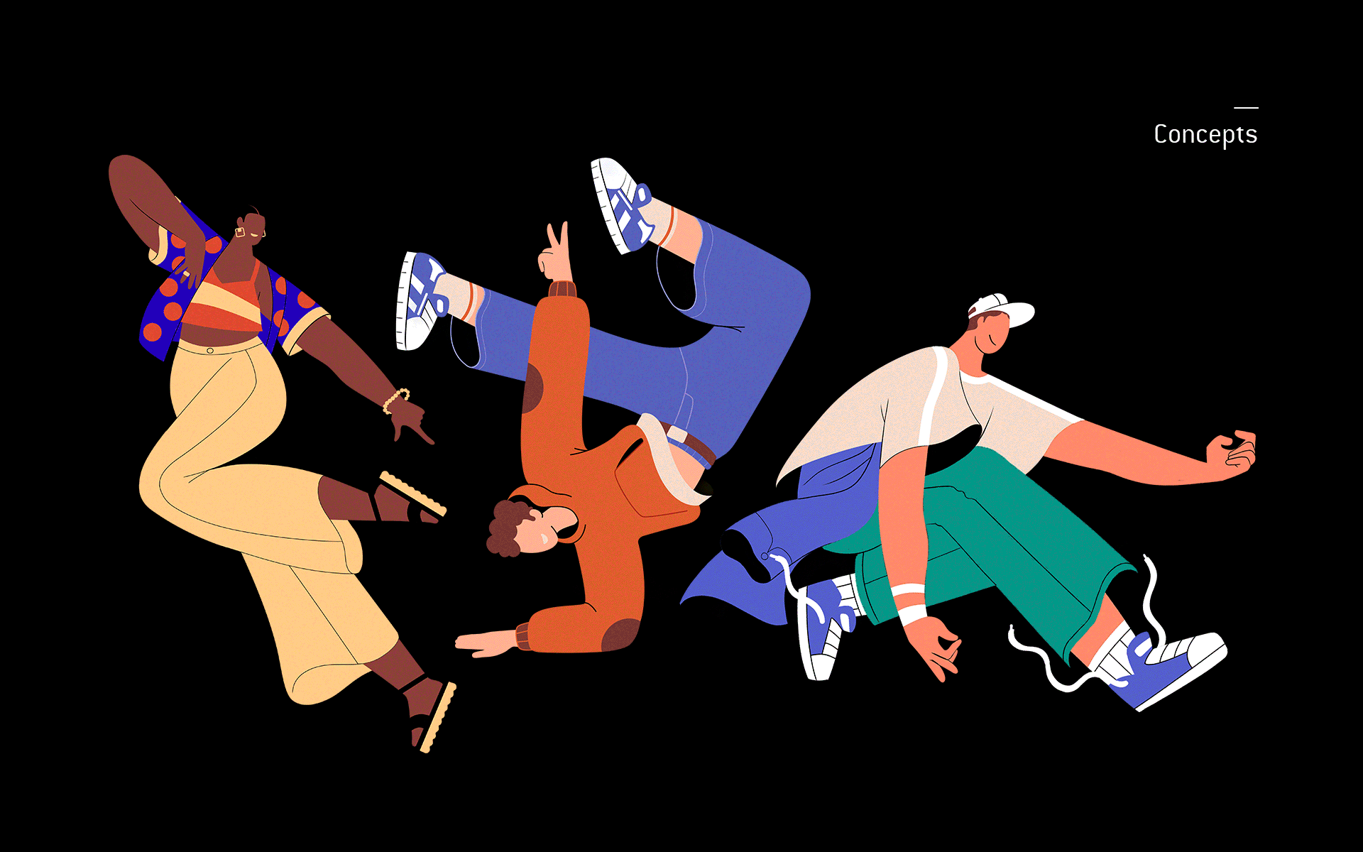 Gif com os concepts da ilustração