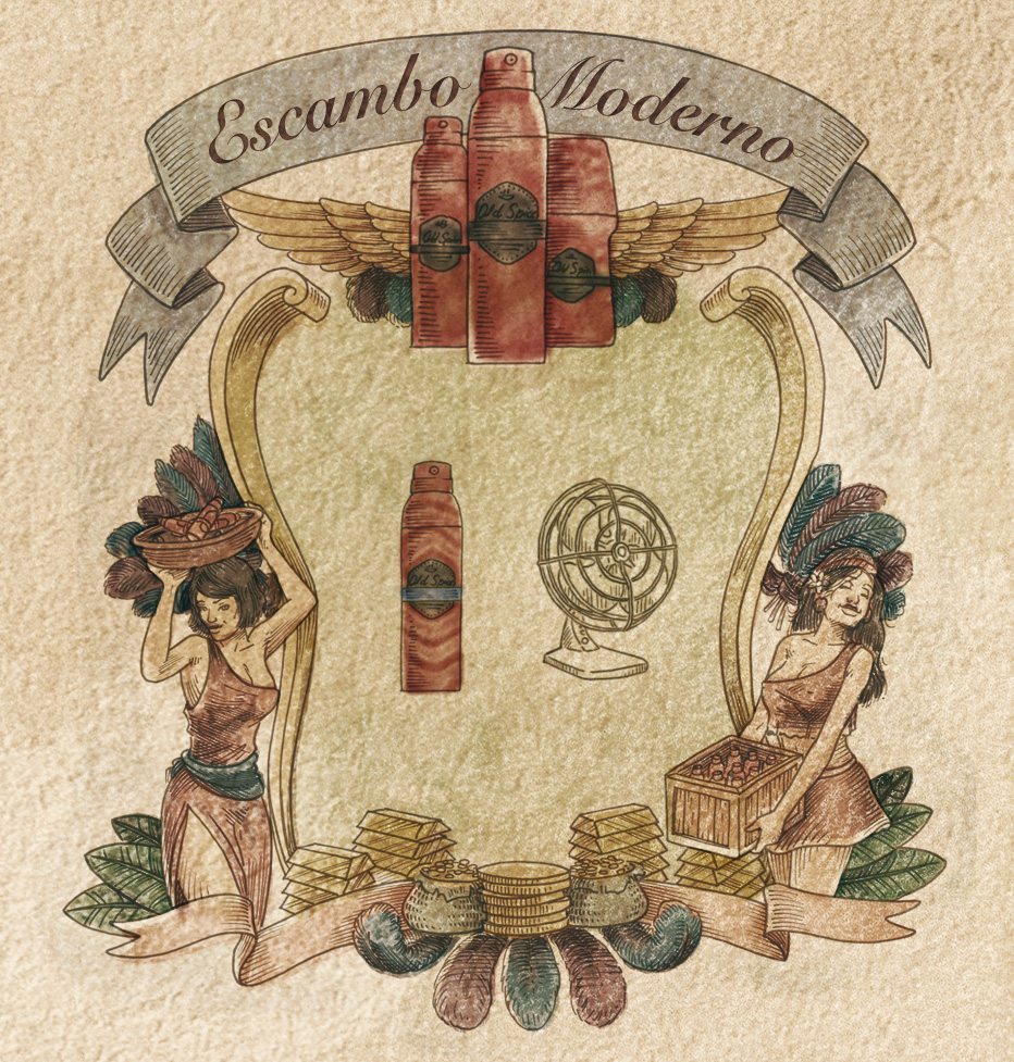 ilustração, Old Spice, mar, Old School, papel, mulher, escambo moderno