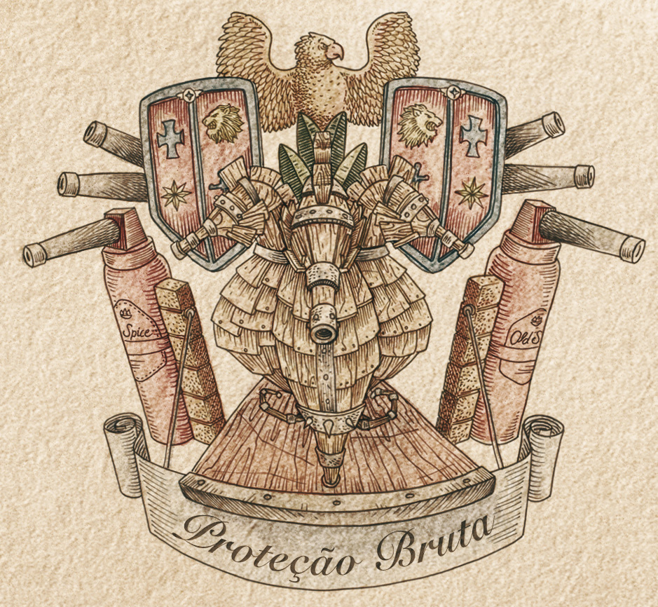 ilustração, Old Spice, mar, Old School, papel, proteção bruta, armadura