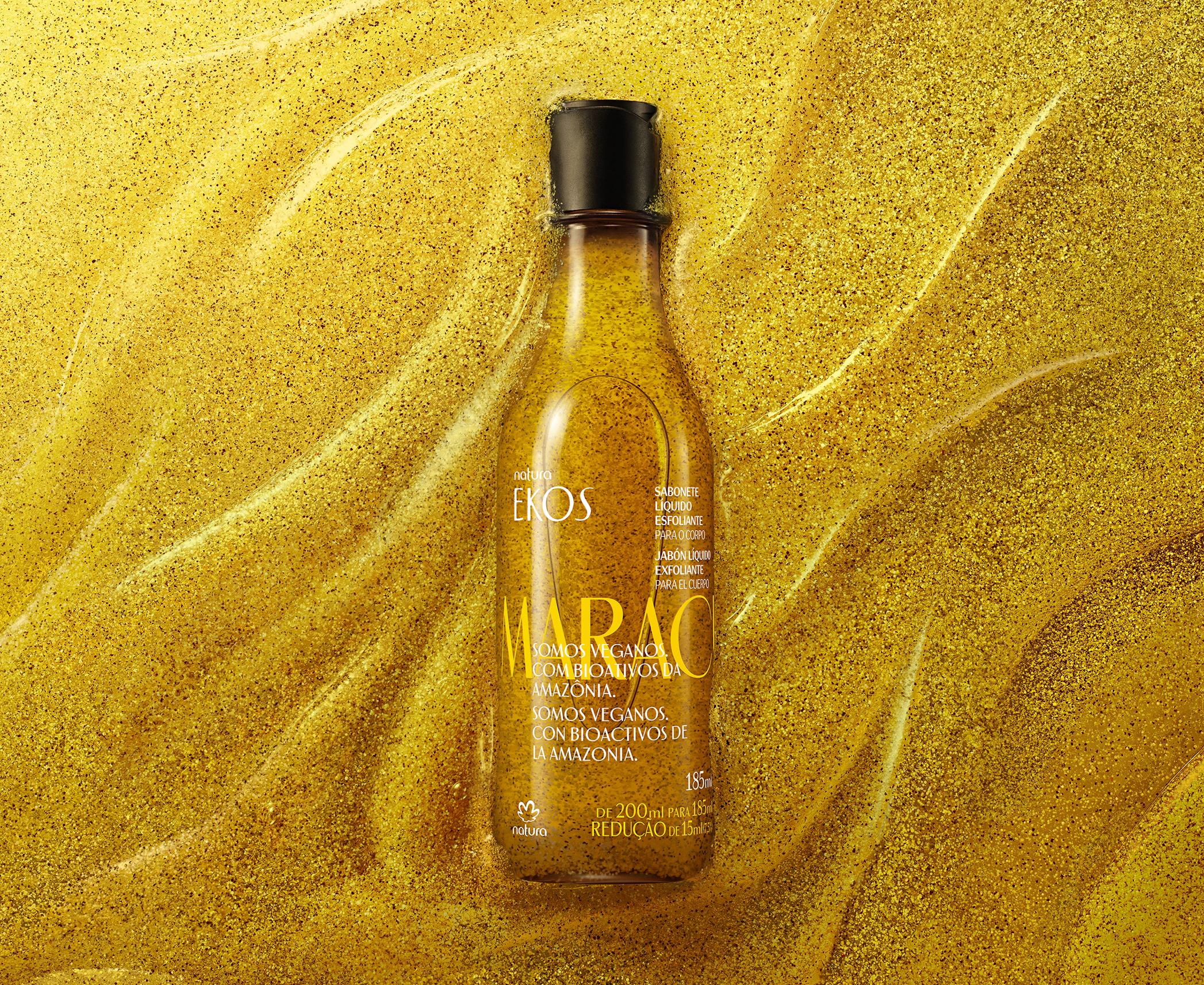 Foto Sabonete líquido esfoliante Natura Ekos Maracujá