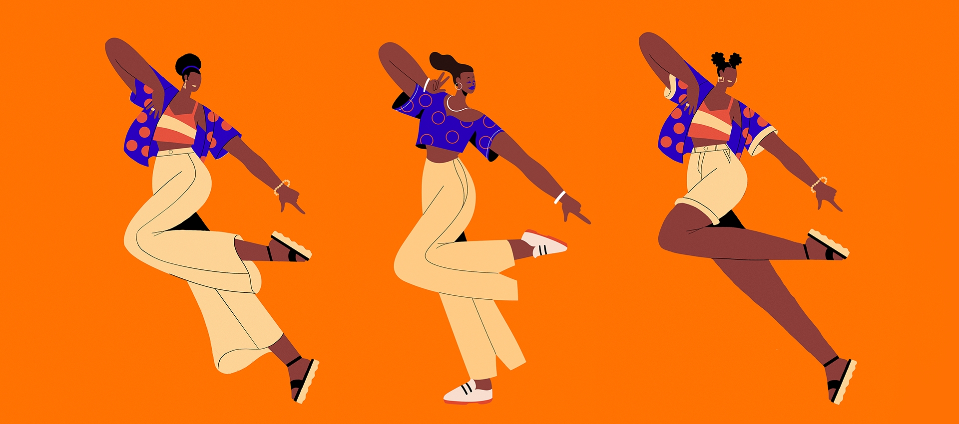 concepts da personagem feminina com diferentes roupas e cabelos