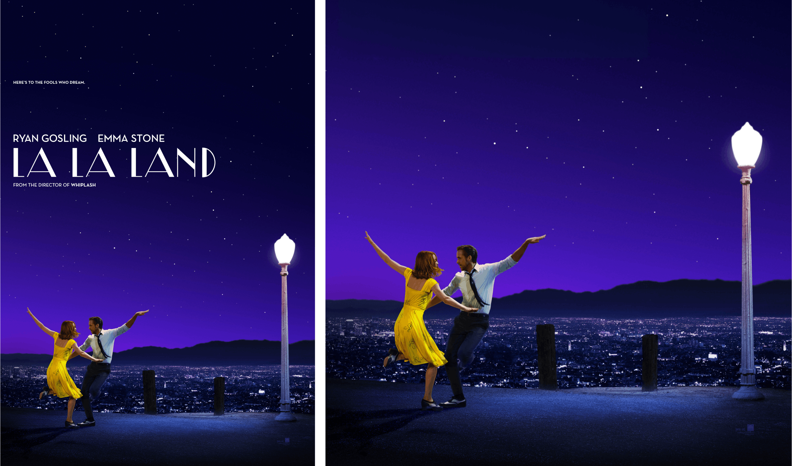 Original La La Land poster, edited square image