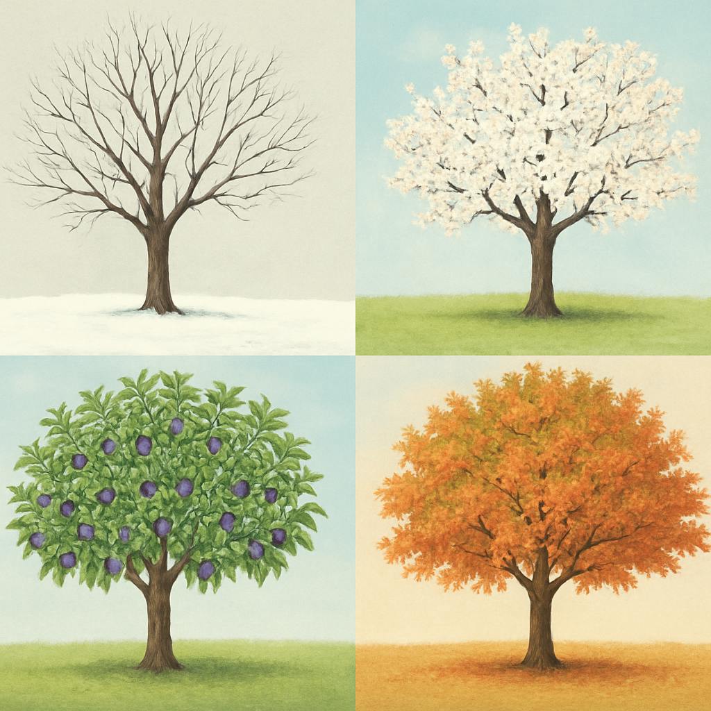A year in the life of a plum tree