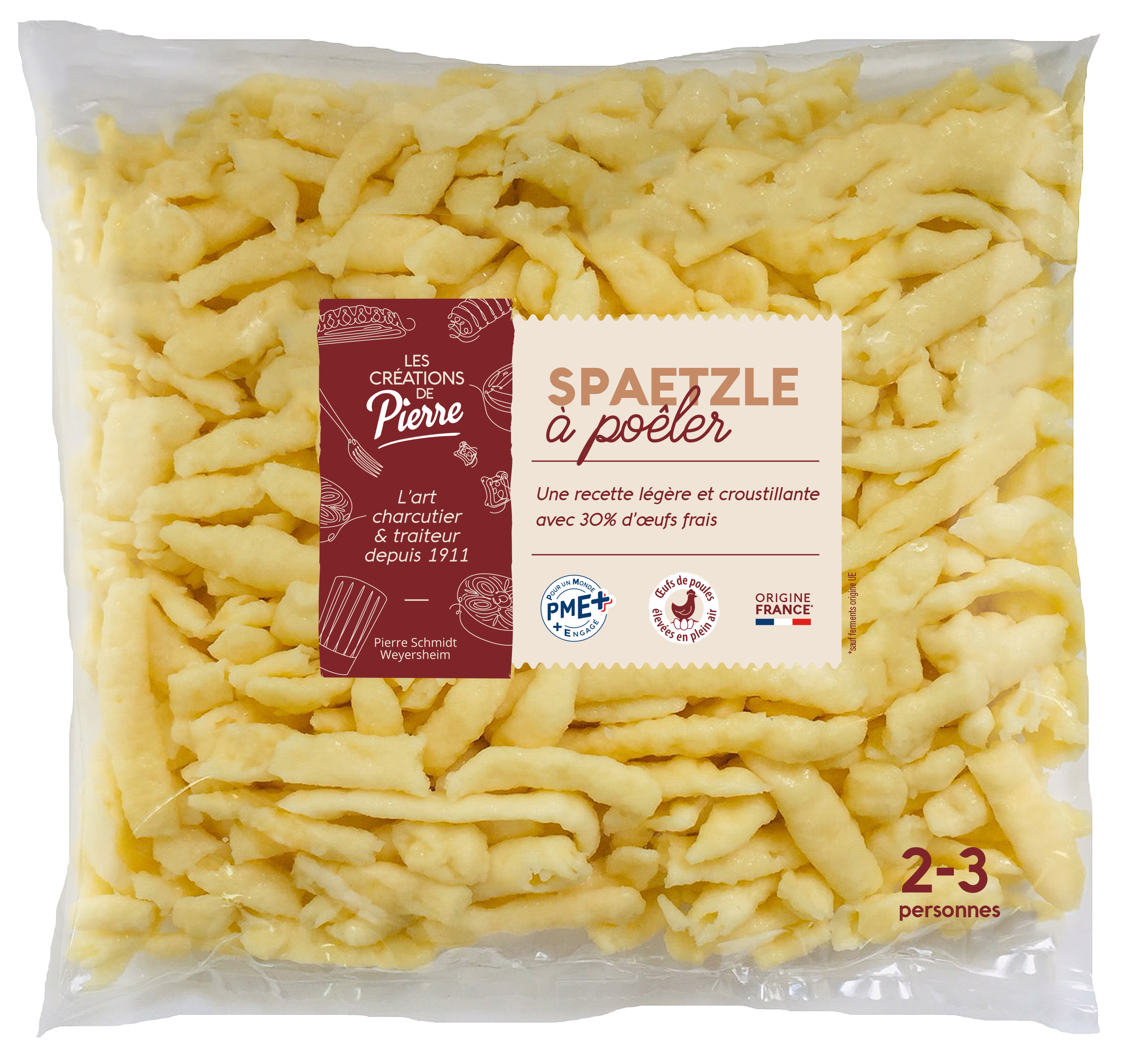 Aubergines farcies Spaetzle-feta-poulet