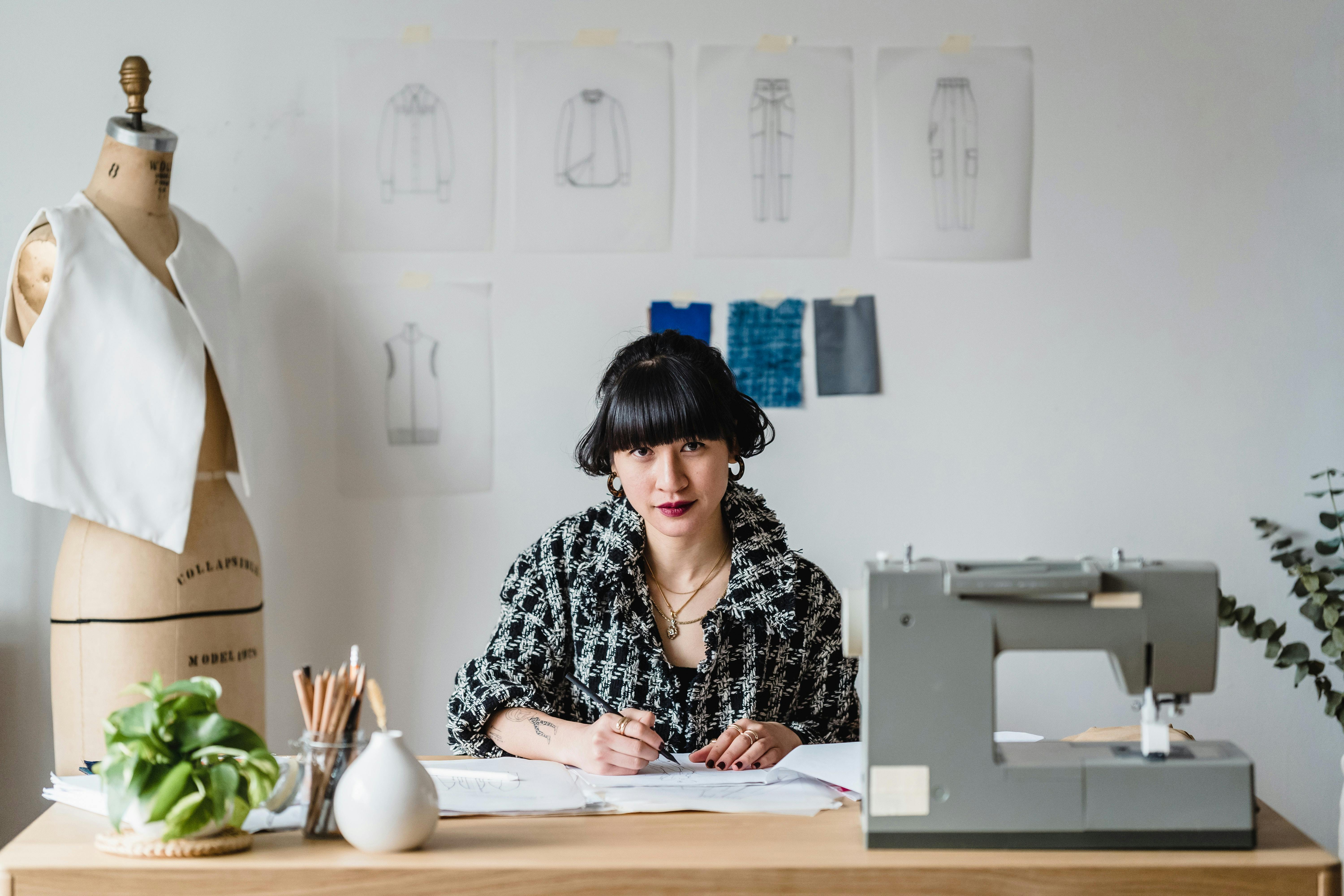 Woman business owner at desk