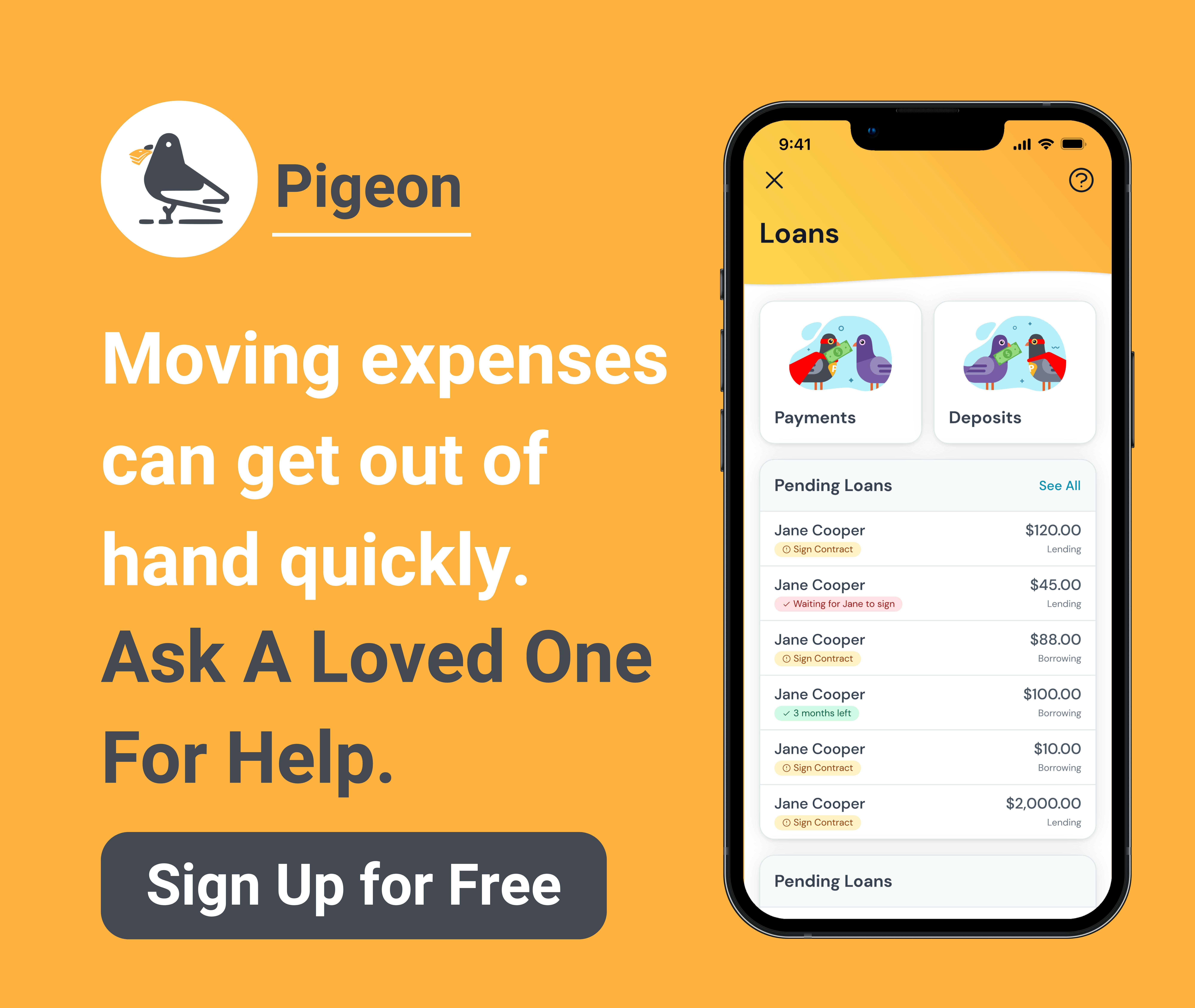 Pigeon CTA - Moving Expenses