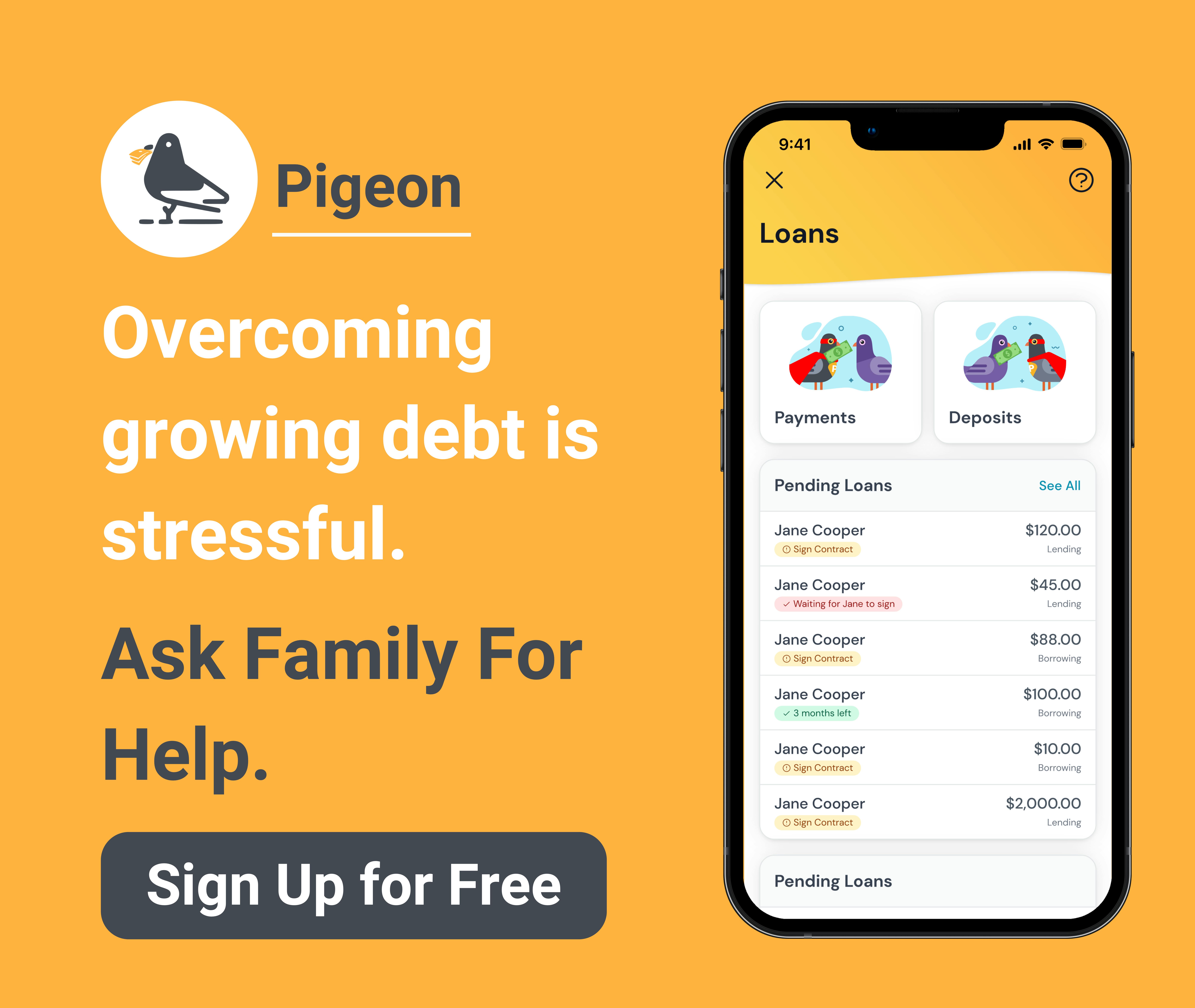 Pigeon CTA - Overcoming Debt