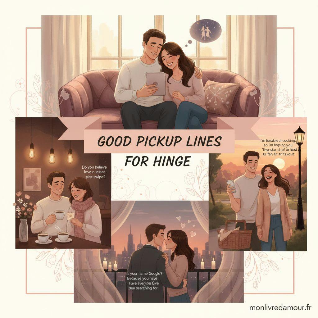 Beautiful illustration for good pickup lines for hinge