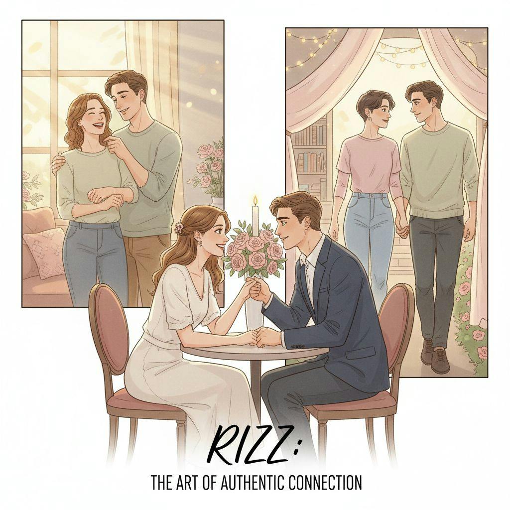 Beautiful illustration for rizz meaning