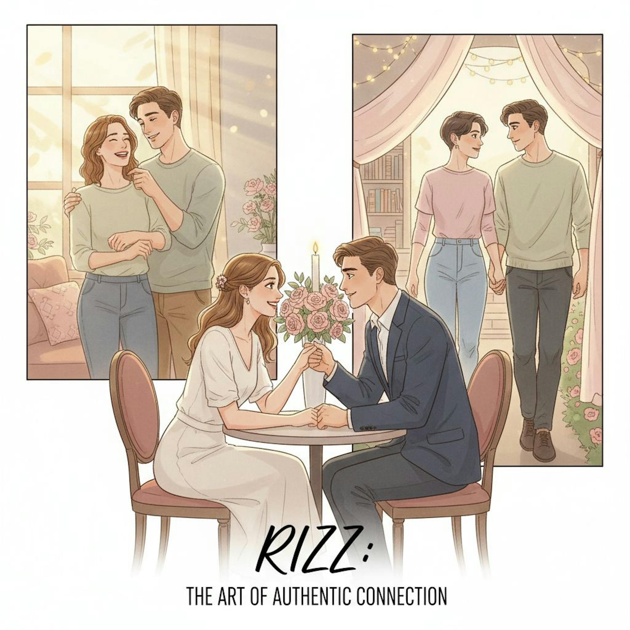 Beautiful illustration for rizz meaning