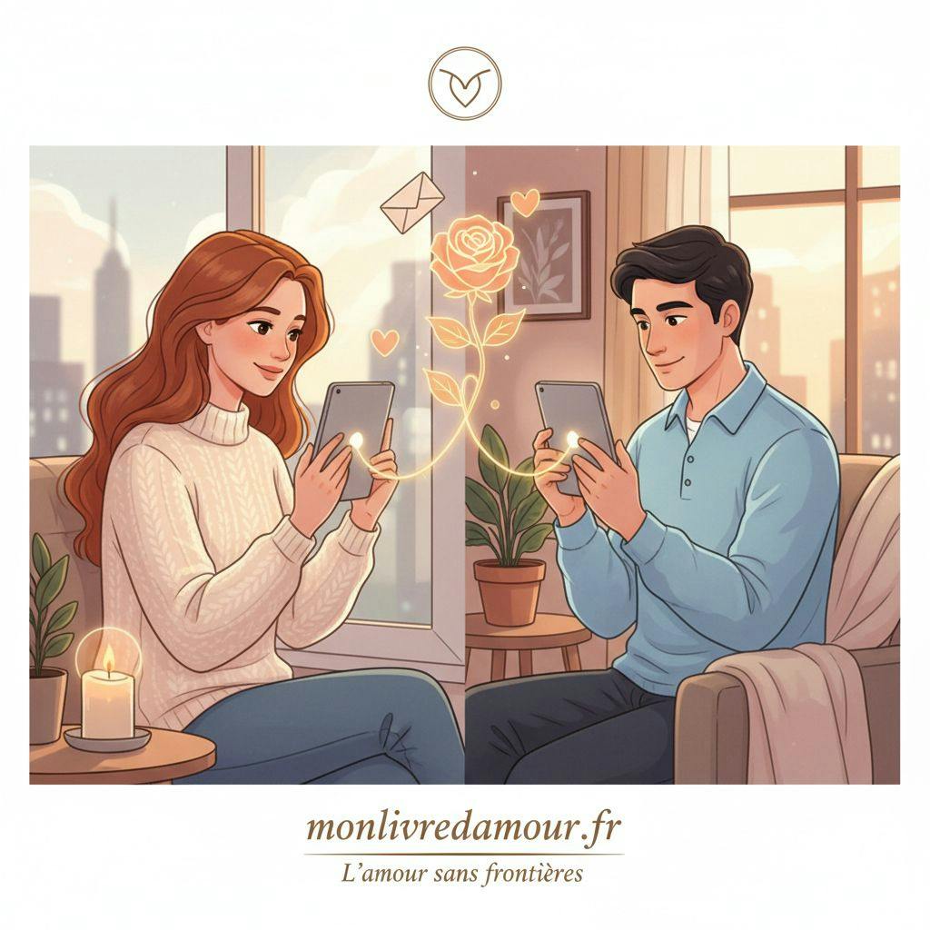 Beautiful illustration for long distance relationships