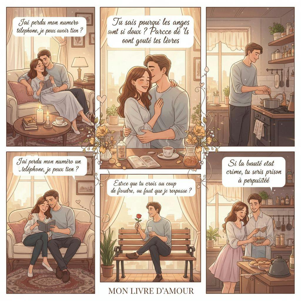 Beautiful illustration for sexual pickup lines