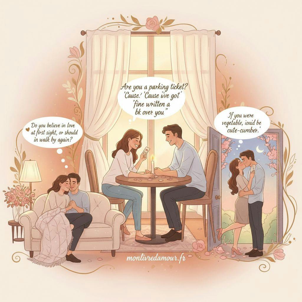 Beautiful illustration for dirtiest pickup lines