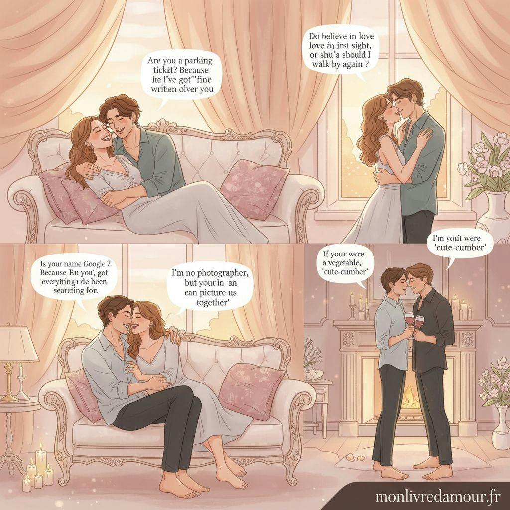 Beautiful illustration for best dirty pickup lines