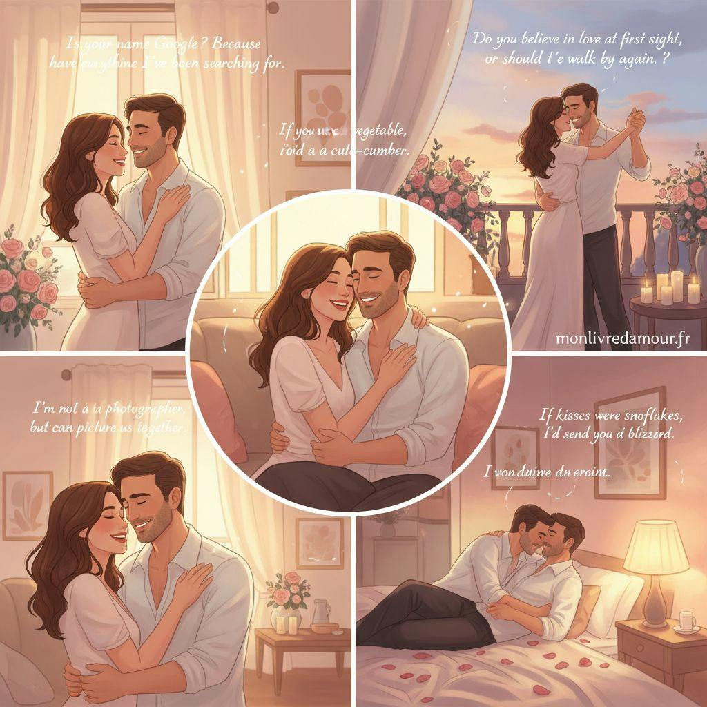 Beautiful illustration for best sexual pickup lines