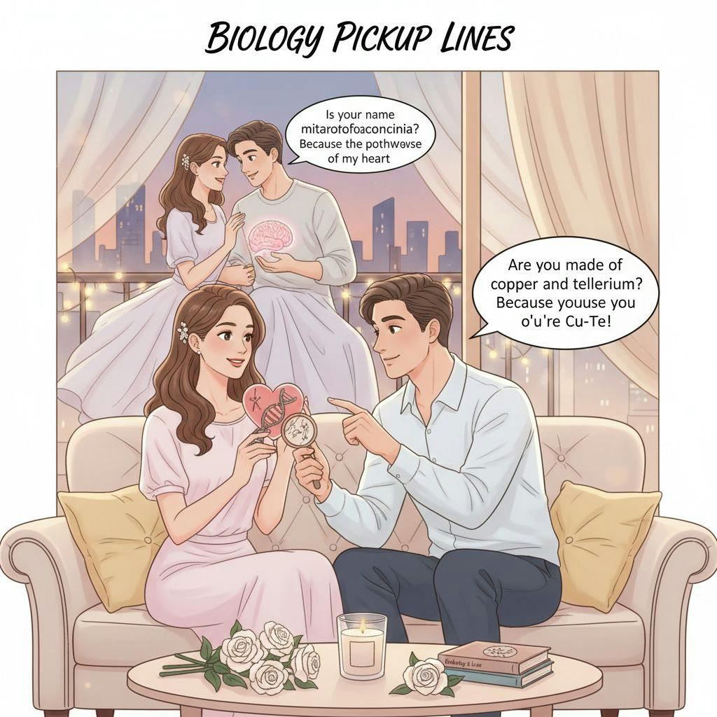 Beautiful illustration for biology pickup lines