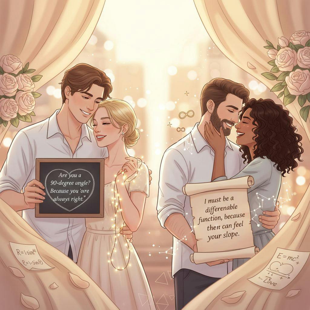 Beautiful illustration for math pickup lines