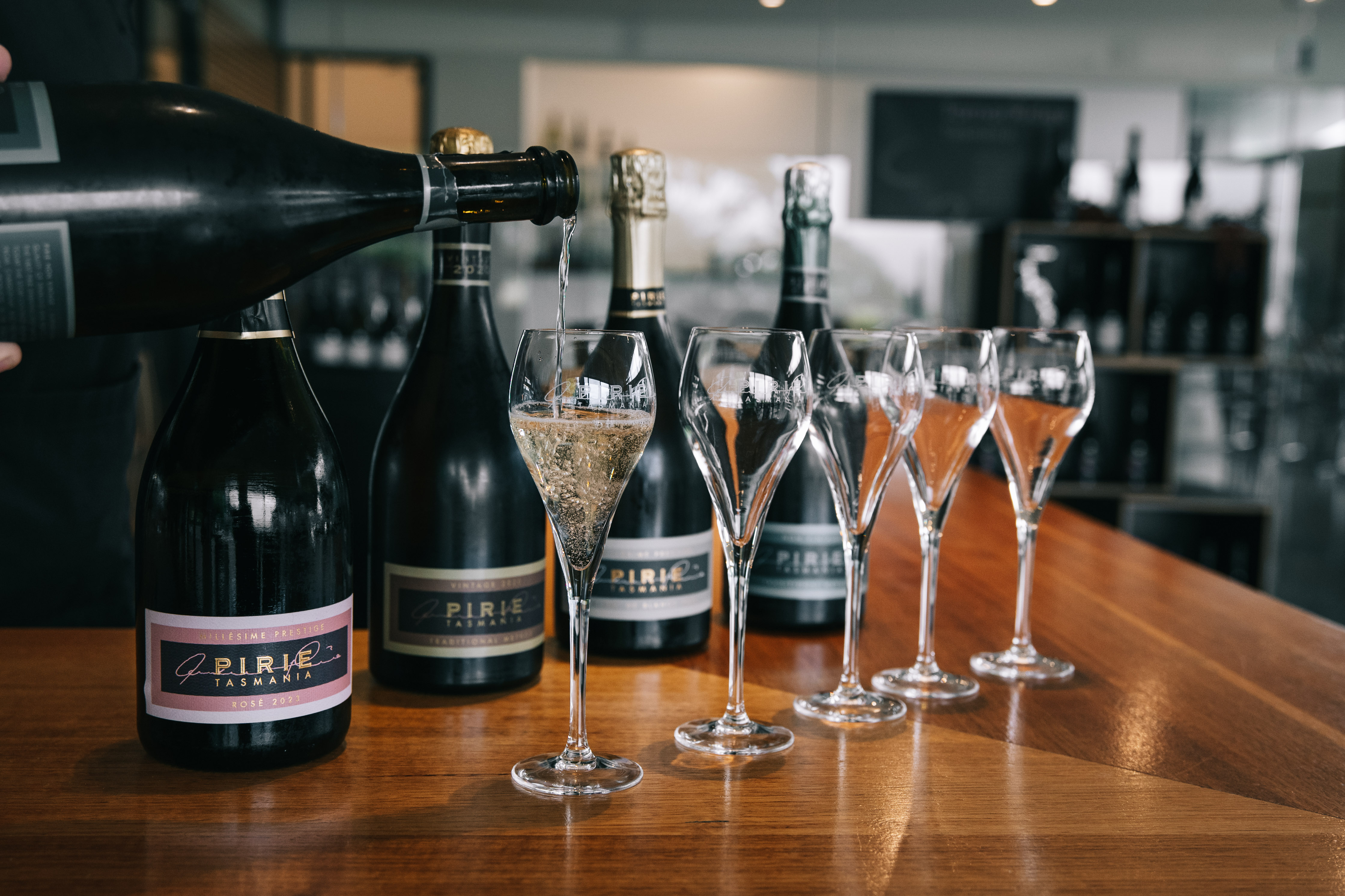 Pirie wines being poured