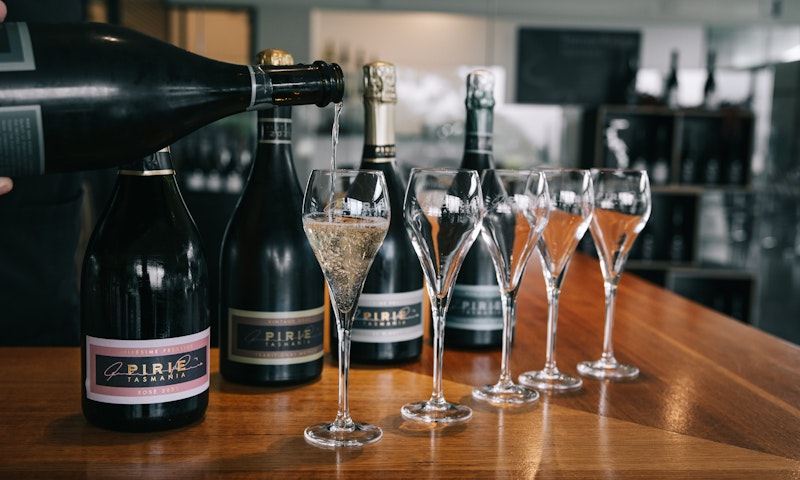 Pirie wines being poured