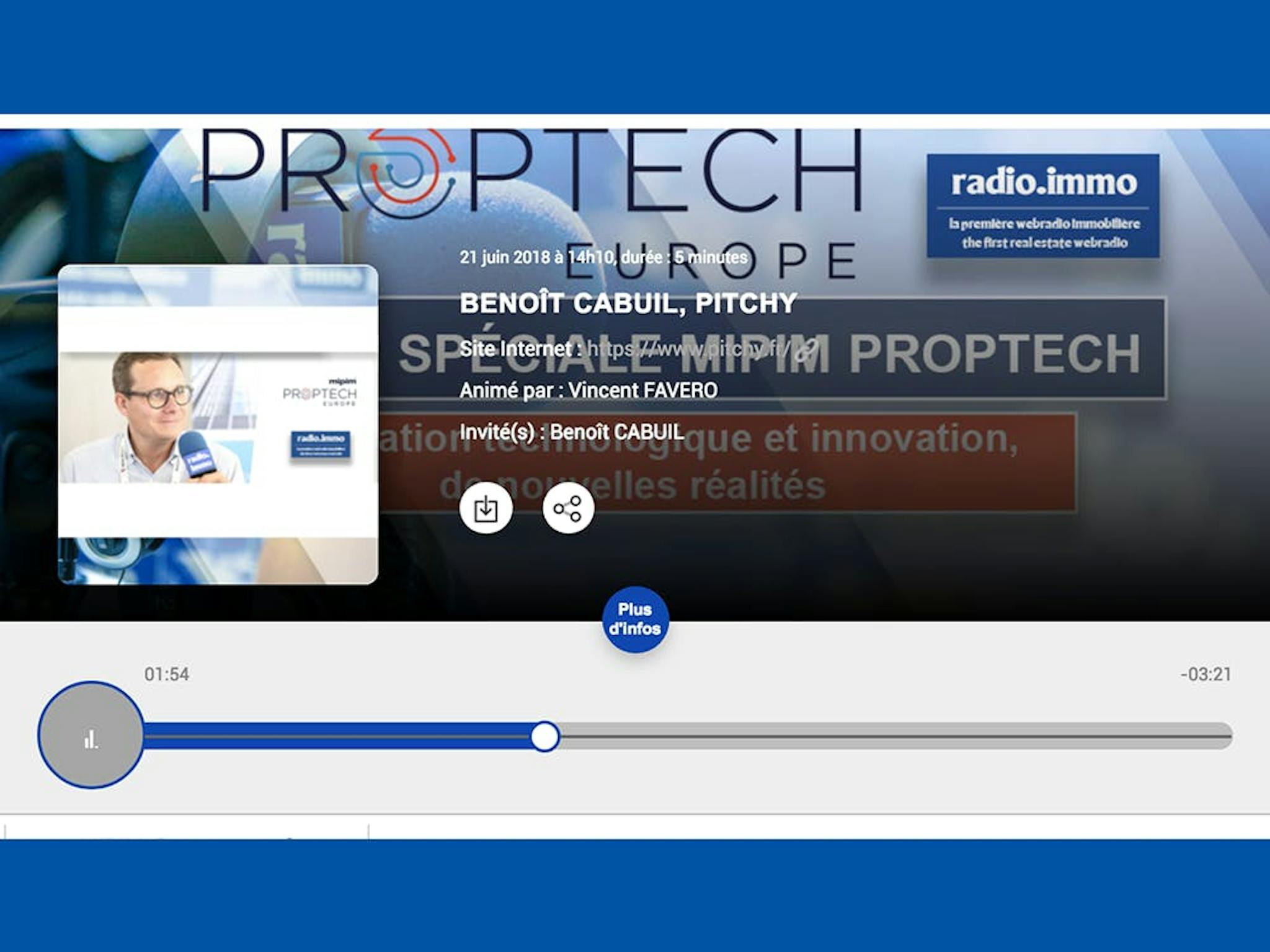 Pitchy on Radio Immo