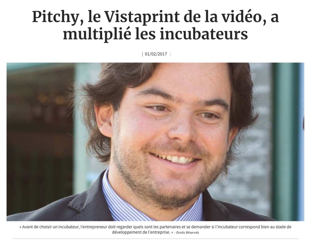 Pitchy, le Vistaprint de la vidéo, a multiplié les incubateurs
