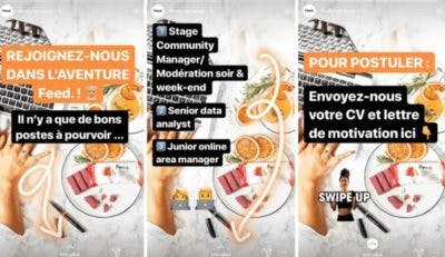 video story instagram Feed offre emploi