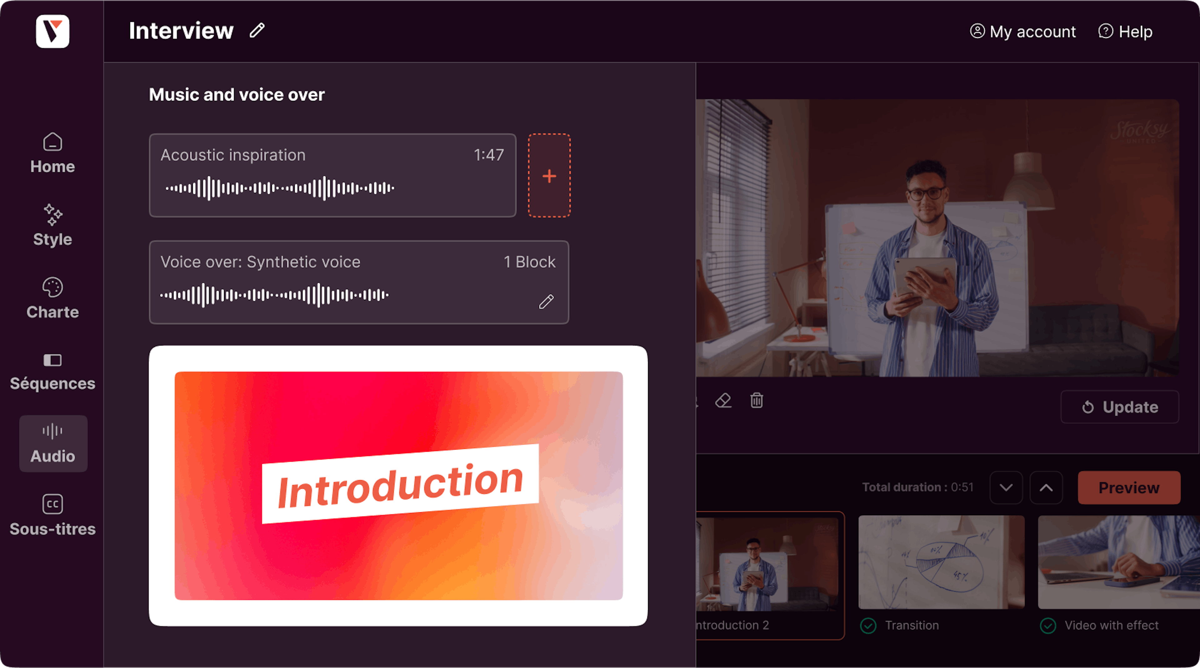 online video maker post production