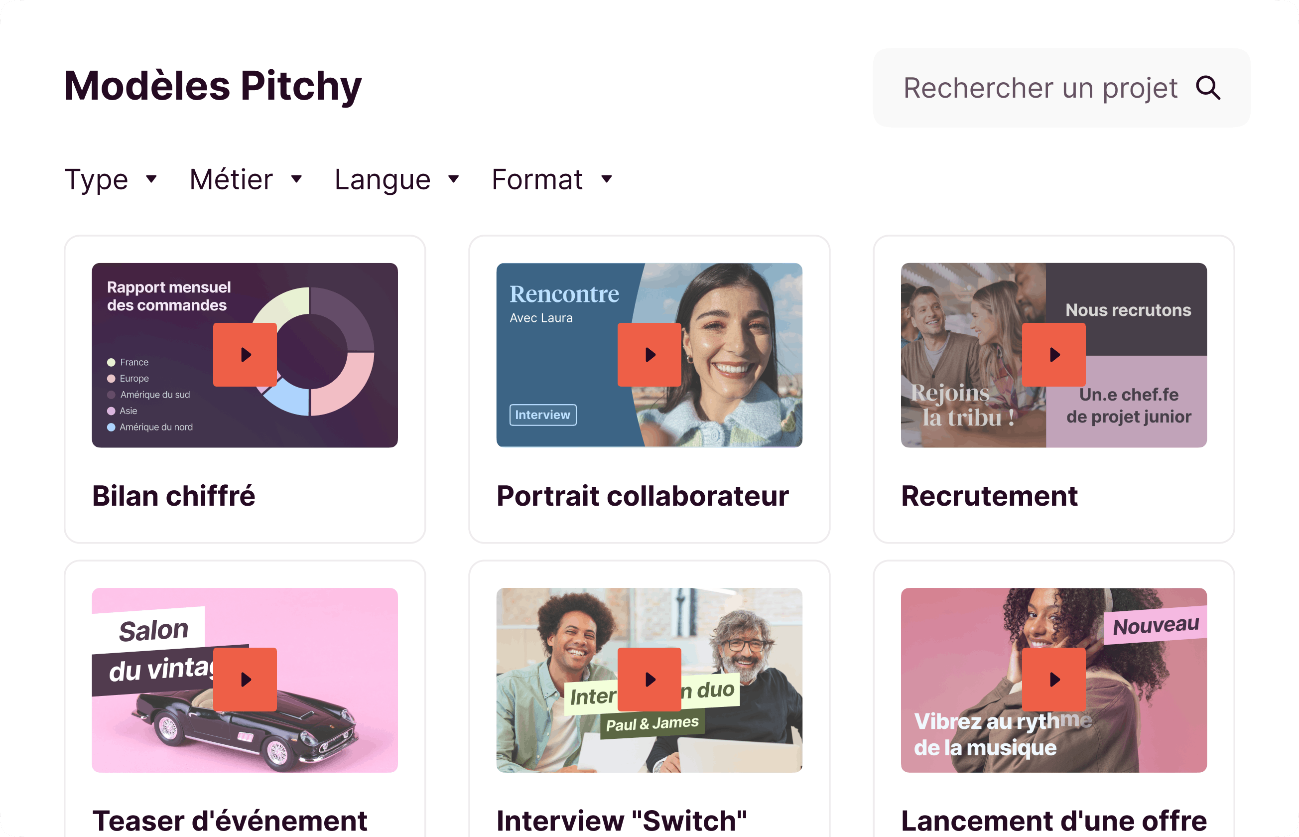 plateforme de modèles vidéo Pitchy