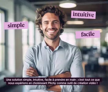 Vidéo communication interne solution montage facile au format carré