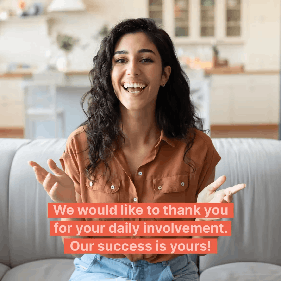 video template thank you internal communication