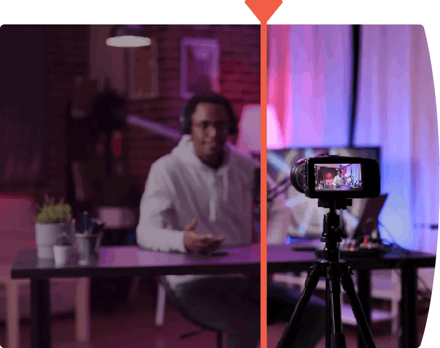 Séquence vidéo avec un homme qui fait un tournage vidéo