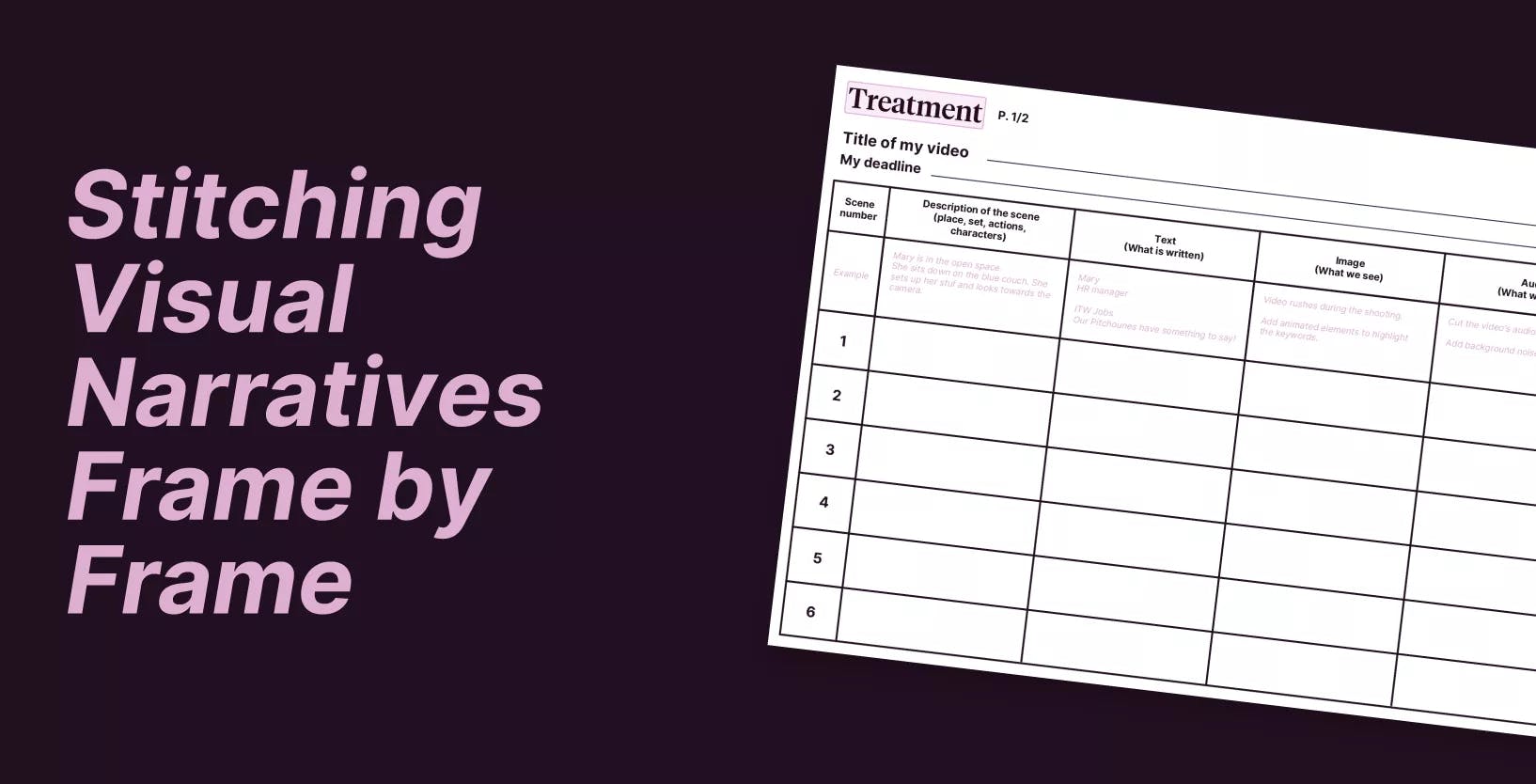 Treatment printable template